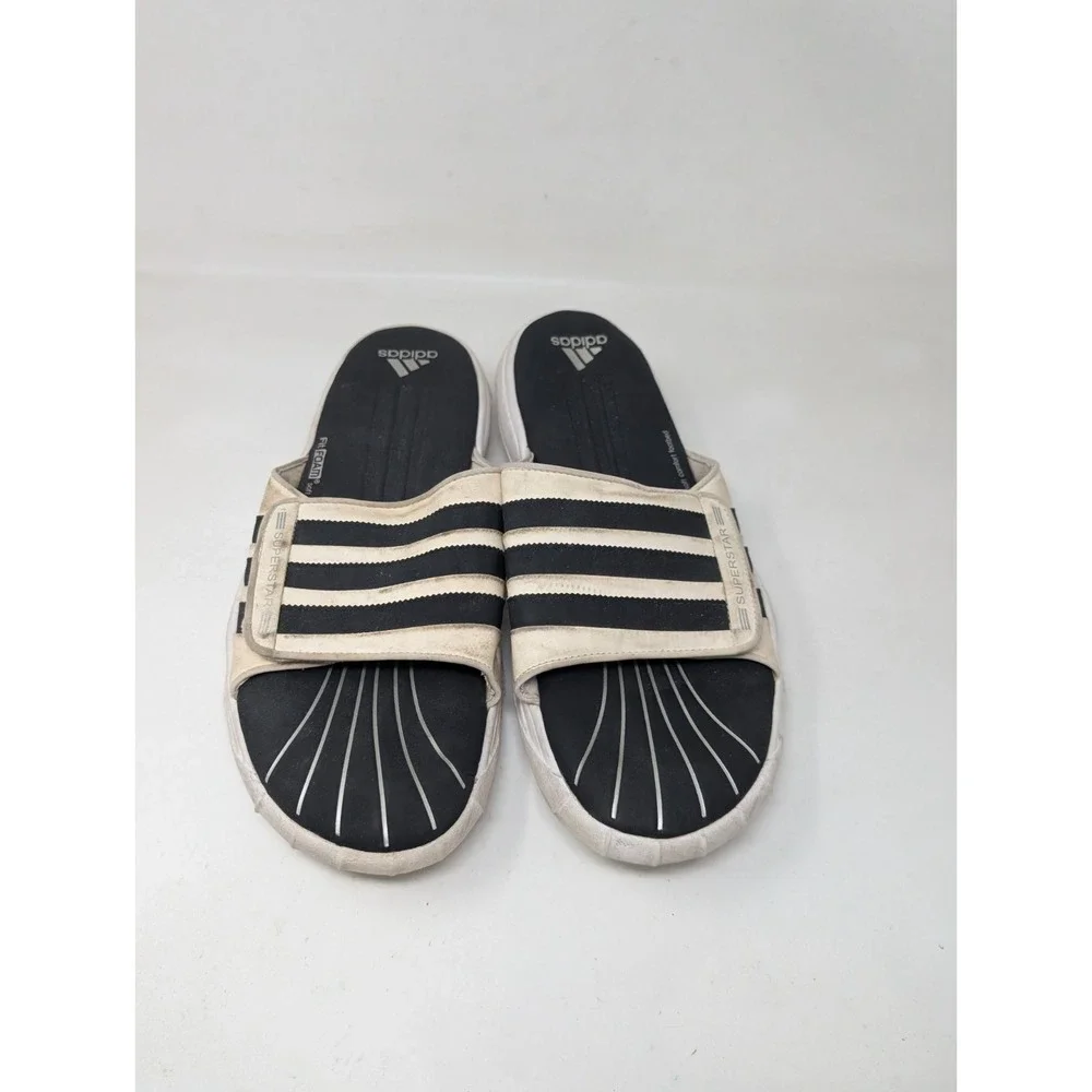 Adidas Superstar SS 2G Slides Sandals Fitfoam Comfort Black Men's‎ Size 14 VTG